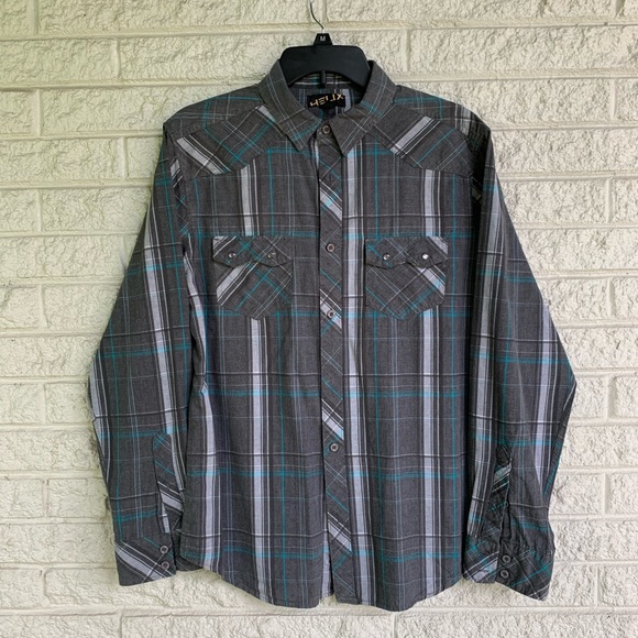 Helix Western Button Up Snap Pockets - Picture 1 of 3